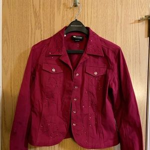 Christine Alexander Womens denim jacket size S